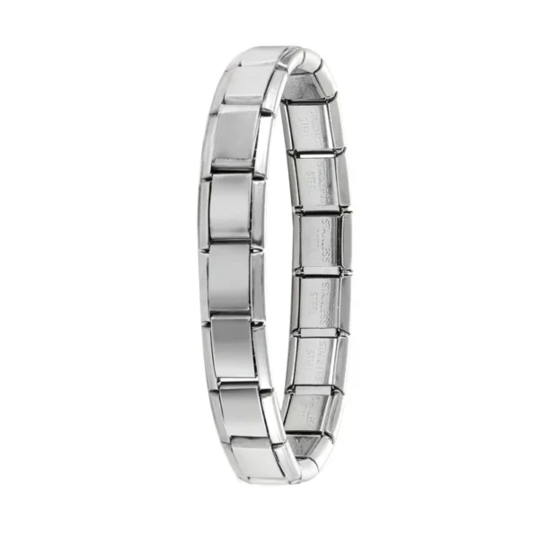 New Women's Men's Jewelry DIY 9MM Width Italian Elastic Charm Bracelet Solid Color Stainless Steel Fashion Bangle